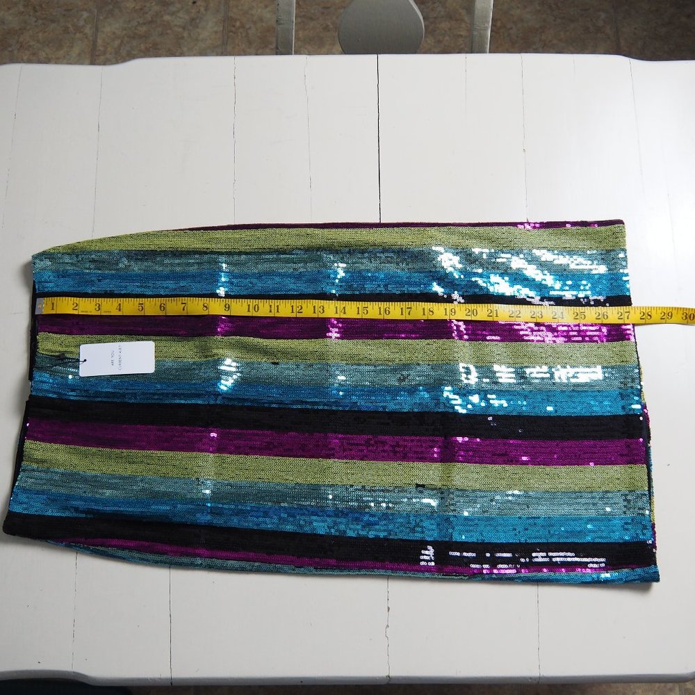 NWT Striped Sequin Skirt - Picture 11 of 11